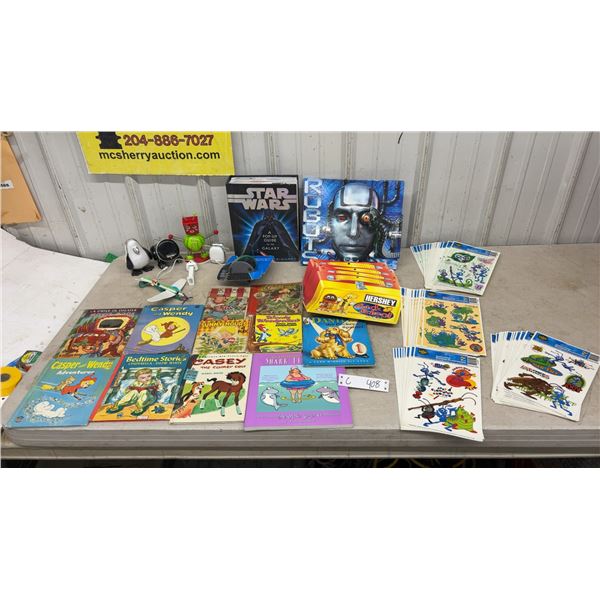 Vintage Children's Books, Star Wars Pop-Up Guide, Robots Book, Bug's Life Window Clings