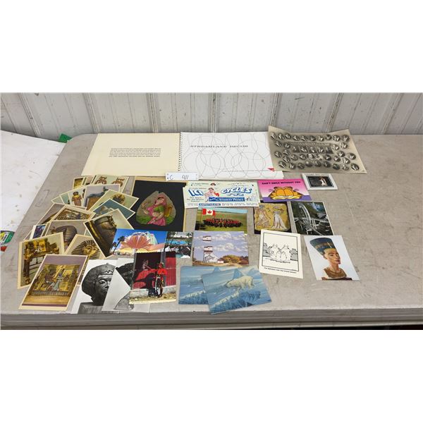 1952 Ice Cycles Program, Streamlane Decor Book, Egyptian Postcards