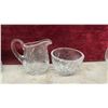 Image 2 : Iridescent Octagonal Glass Center-Handle Serving Tray, Etched Floral