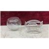 Image 4 : Iridescent Octagonal Glass Center-Handle Serving Tray, Etched Floral