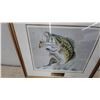 Image 2 : Framed Limited Edition Print "Smallmouth Strike" by Linda Mason, 1995, No. 70/200 17.6”×20” hand