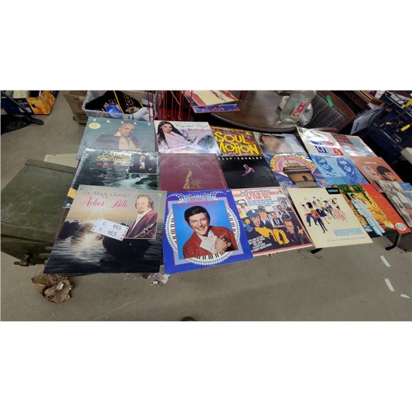 54 Vintage Vinyl Record Album Collection: Acker Bilk, Liberace, Crystal Gayle, Harry Belafonte