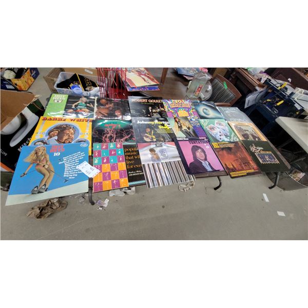 50 Collection of Vintage Vinyl Records Including Hot Hits 10, Barry White, The Stylistics