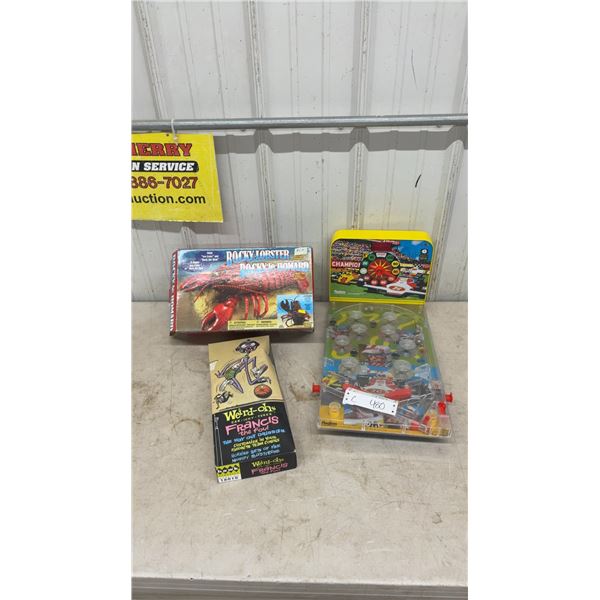 Racing Pinball Game, Rocky Lobster and Weird-Ohs Francis the Foul Model