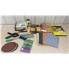 Image 1 : 12-Piece Spring Clamp Set, Sandpaper, Sanding Discs, Jigsaw Blades, Trowel