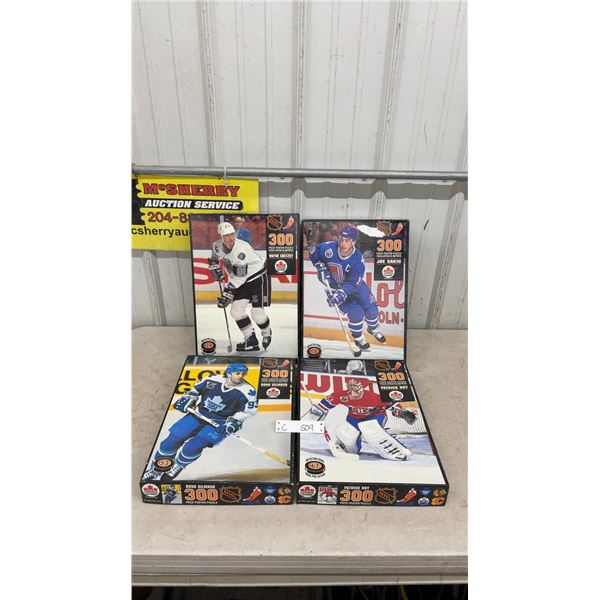 NHL 300 Piece Poster Puzzles - May Not Be Complete- Wayne Gretzky, Joe Sakic, Patrick Roy, and