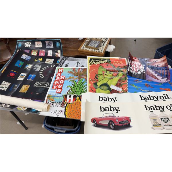 Large Lot of Posters and Blue Prints, Largest - 39” x 25”