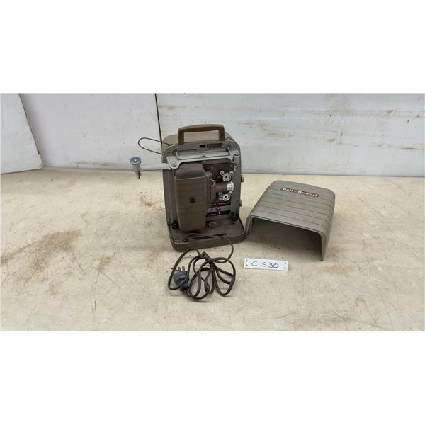 Bell and Howell Model 253-A 8mm Film Projector With 500-Watt Lamp and Cover