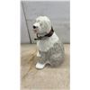 Image 5 : Old English Sheepdog Figurines Including Painted With Plaid Bow and Austin Production 1990, Tallest