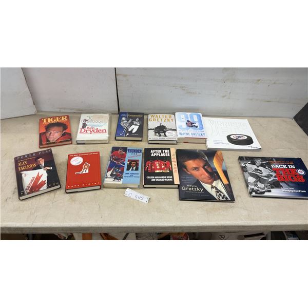 Hockey Books Including Signed Walter Gretzky, 99 Stories of the Game, Tiger