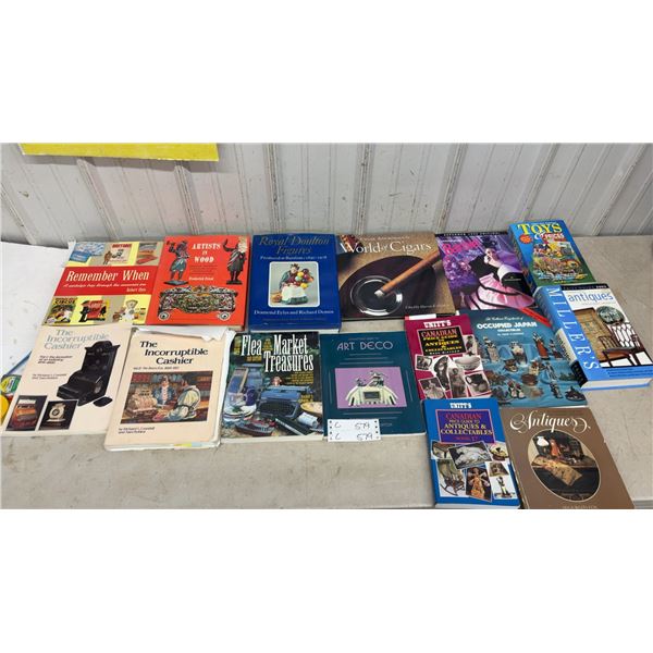 Collectibles Reference Books Including, Artists in Wood, Art Deco, Antiques, Canadian Antique