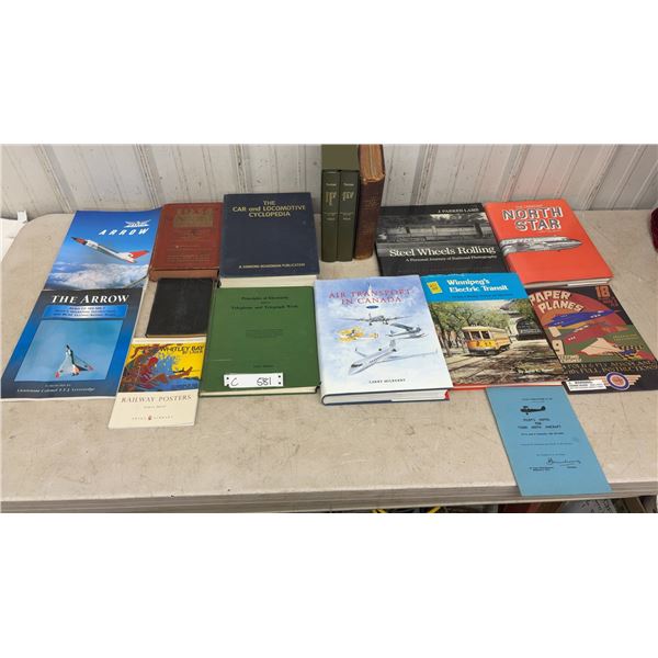 Lot of Books Including The Arrow, Steel Wheels Rolling, North Star, Car and Locomotive Cyclopedia
