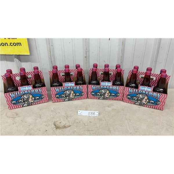 Sioux City Wildberry Soda Four Six-Packs of Glass Bottles