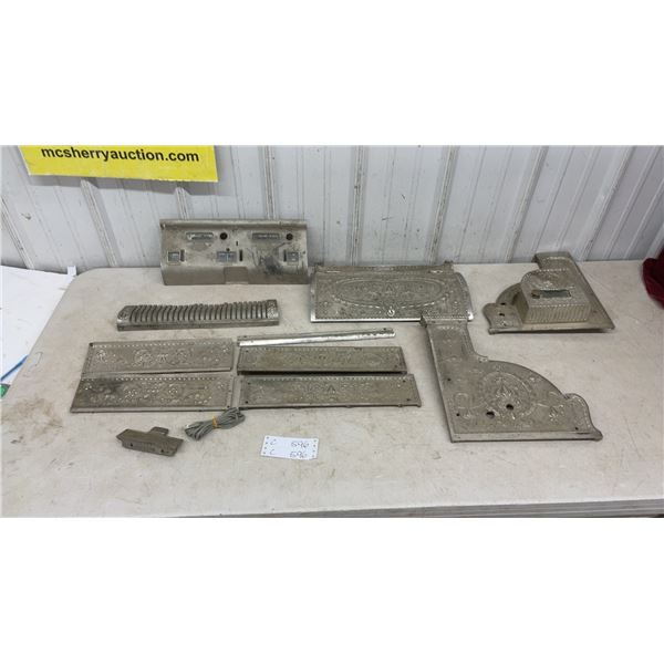 Antique Cash Register Metal Component Parts Lot