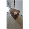 Image 2 : Wooden Storage Chest with Hinged Lid, Dark Brown Exterior 19”×22”×14”