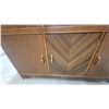 Image 4 : Art Deco Streamline Moderne Wooden Chest of Drawers with Chevron Veneer, 1930s-1940s 38”×60”×21”