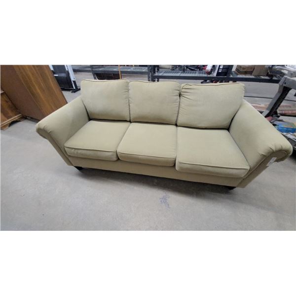 Three-Seater Sofa with Rolled Arms in Ribbed Corduroy Fabric 76” wide