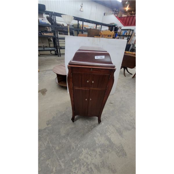 Antique Mahogany Cabinet Phonograph, circa 1910s-1930s, Converted to Hidden Bar