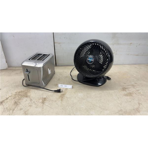 Cuisinart 2-Slice Brushed Stainless Steel Toaster (dent on one side) and Vornado Compact Air