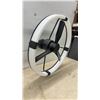 Image 4 : Modern Black Low-Profile 3-Blade Ceiling Fan with Circular LED Light Ring, Approximately 28”