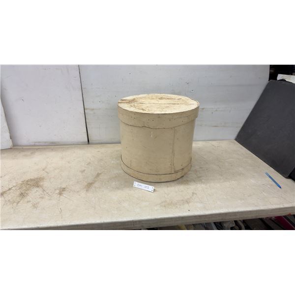 Vintage Rustic Cylindrical Bentwood Wooden cheese Box With Removable Flat Lid