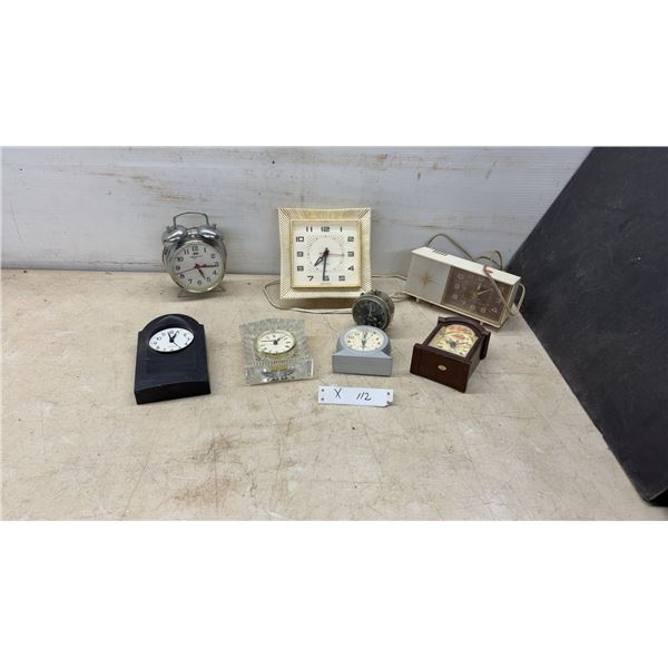 Assortment of Vintage Clocks Including Ambassador, Cardinal Quartz, Staiger Crystal