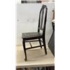 Image 8 : Antique Queen Anne Style Side Chair With Cabriole Legs and Studded Leather Seat