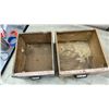 Image 10 : Vintage Wooden Storage Lot: Medicine Cabinet, 22 × 14 × 6”, Lidded Specimen Box, 8 1/2 × 10 × 19