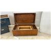 Image 5 : Vintage Wooden Storage Lot: Medicine Cabinet, 22 × 14 × 6”, Lidded Specimen Box, 8 1/2 × 10 × 19