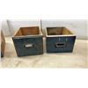 Image 7 : Vintage Wooden Storage Lot: Medicine Cabinet, 22 × 14 × 6”, Lidded Specimen Box, 8 1/2 × 10 × 19