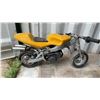 Image 5 : Yellow Pocket Bike with Dual Exhaust, Front and Rear Disc Brakes