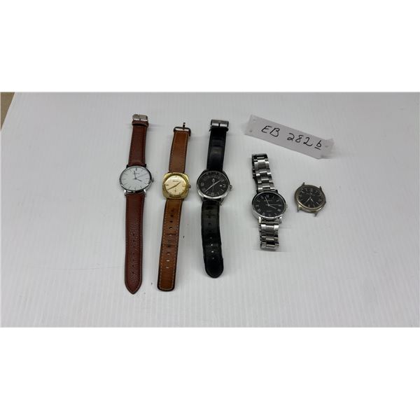 Geneve, Bulova, Modiya and Jean Perret Geneve Wristwatches, Leather and Metal Straps
