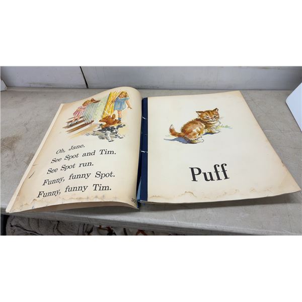"Tim and Spot" 6 Big Books, Sheldon Basic Reading Series, Allyn and Bacon, Late 1950s Children's