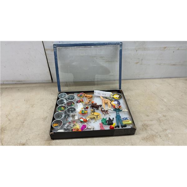 Showcase of Vintage Toys and Game Pieces: Monopoly, Britains Animals, Cracker Jacks, Puzzles, of