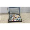Image 1 : Showcase of Vintage Toys and Game Pieces: Monopoly, Britains Animals, Cracker Jacks, Puzzles, of