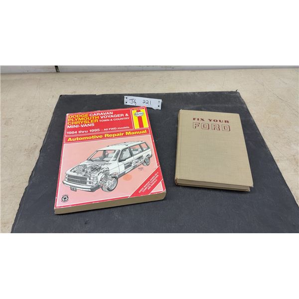 1963” Fix Your Ford V8s and 6s" by Bill Tobaldt and Haynes Dodge Caravan Repair Manual