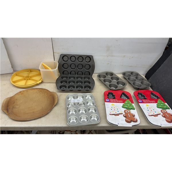 Unglazed Stoneware Baking Pan, Muffin Pans, plastic Container, New Miniature Cake Pans