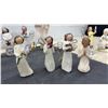 Image 2 : Collection of Willow Tree Figurines by Susan Lordi for Demdaco, Angels and Family Figures