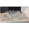 Image 1 : Cut / Crystal Glass Assortment Including Footed Lidded Compote, Rose Bowl, Stemware