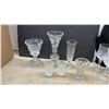 Image 6 : Cut / Crystal Glass Assortment Including Footed Lidded Compote, Rose Bowl, Stemware