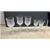 Image 7 : Cut / Crystal Glass Assortment Including Footed Lidded Compote, Rose Bowl, Stemware