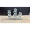 Image 9 : Cut / Crystal Glass Assortment Including Footed Lidded Compote, Rose Bowl, Stemware