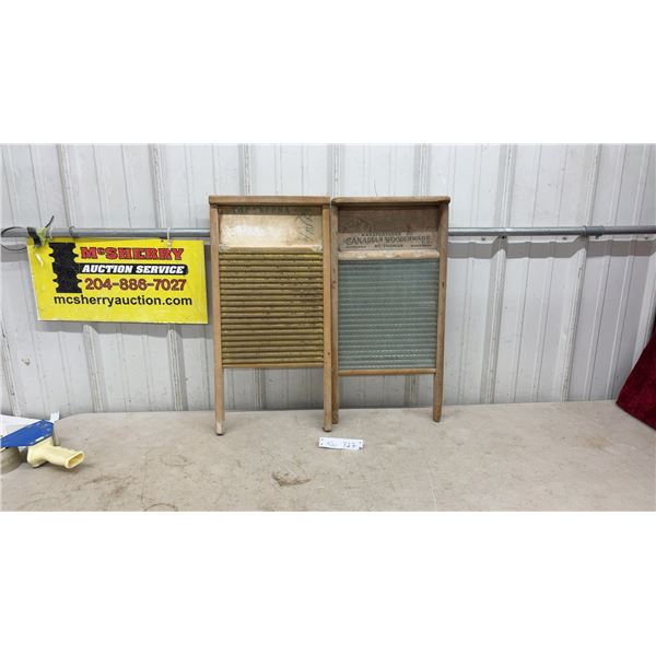 Antique Skeena Mountain Brass and Canadian Woodenware Empire Washboards