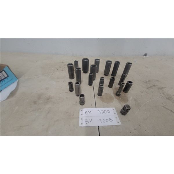 20 Snap-on and Mac Steel Impact Deep Sockets, 3/8” Drive