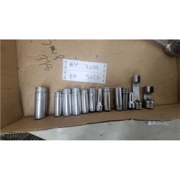 13 Snap-on Chrome Deep Well Sockets, 3/8”
