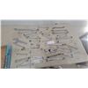 Image 1 : 45 Assortment of Combination and Open-End Wrenches, Proto, S-K, Alloy Steel, Forged USA