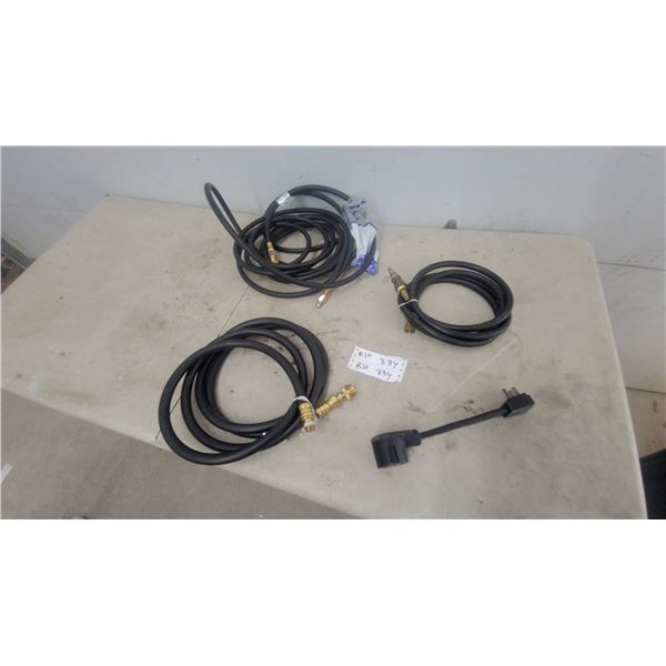 Gas Hoses, Brass Fittings, and RV 30-Amp to 15-Amp Adapter
