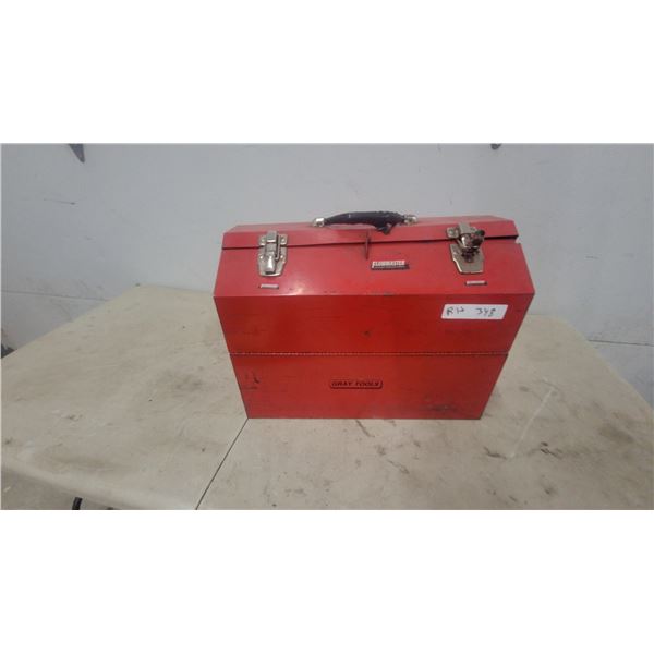 Gray Tools Red Metal Cantilever Toolbox