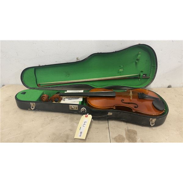 Antique German 4/4 Full Size Violin with Case and Extra Strings