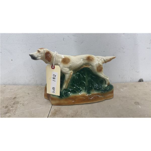 Rare Large MCM TV Lamp Ceramic Hunting Dog Irish Point Setter, Works! 13” Length